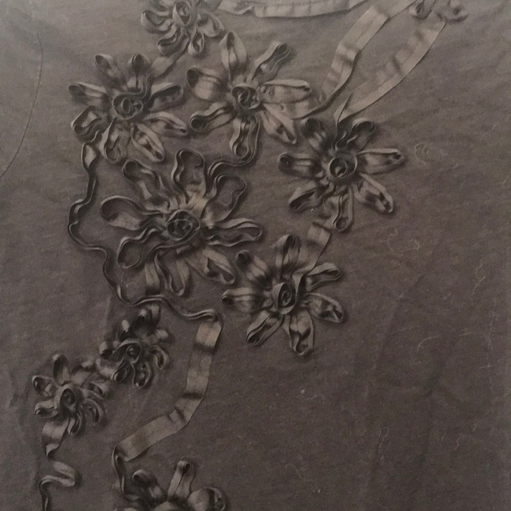 J. Crew tee with floral appliqué detailing